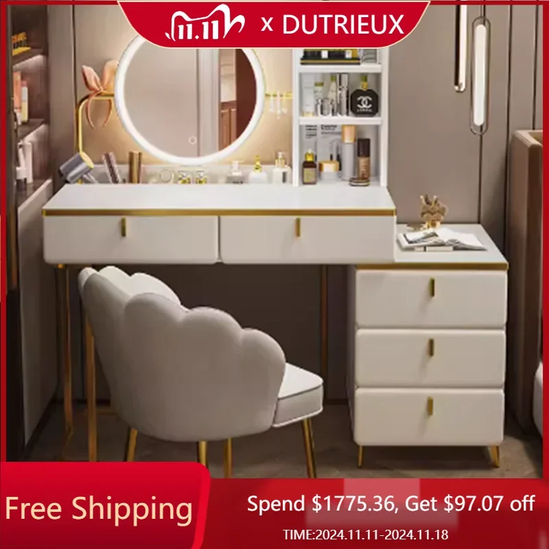 

Minimal Drawers Dressing Table Sets Modern Women Design Luxury Mirror Dressing Table Bedroom Makeup Tocador Maquillaje Furniture