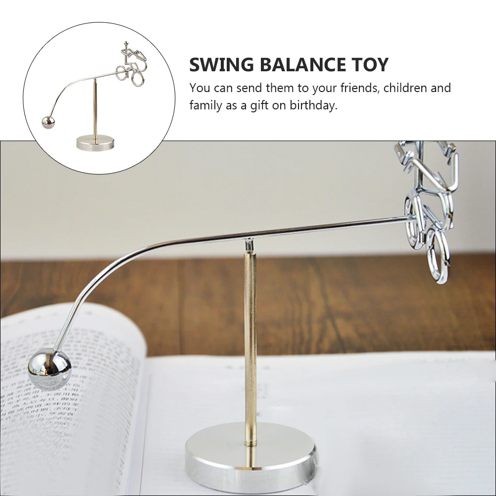 دراجة سوينغ التوازن بهلوان الحديد الفن الزخرفية الحرفية مثالية للمنزل مكتب الفضاء الداخلي جمع هدية الحزب