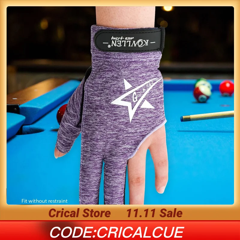 

Перчатки для бильярда KONLLEN с тремя пальцами L/XL, перчатки для левой и правой руки для снукера/бассера/карума, перчатки для кия, аксессуары