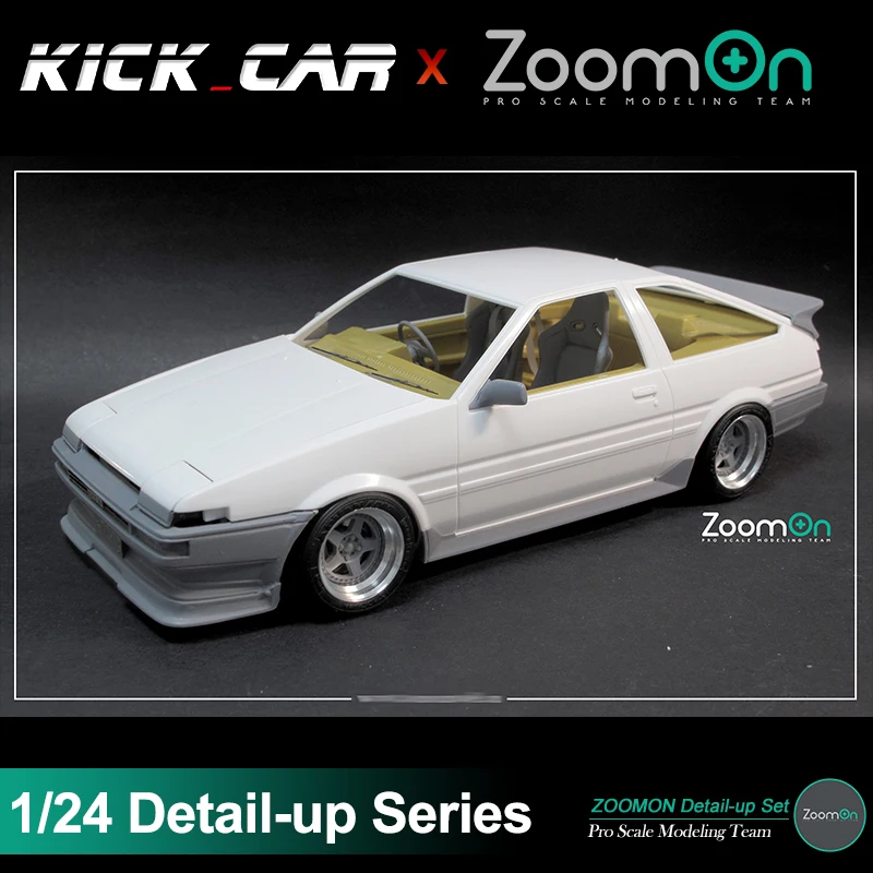 ZoomOn Z100 AE86 Drift King Ver Part Set Detail-up Modified Parts For Assembled Model