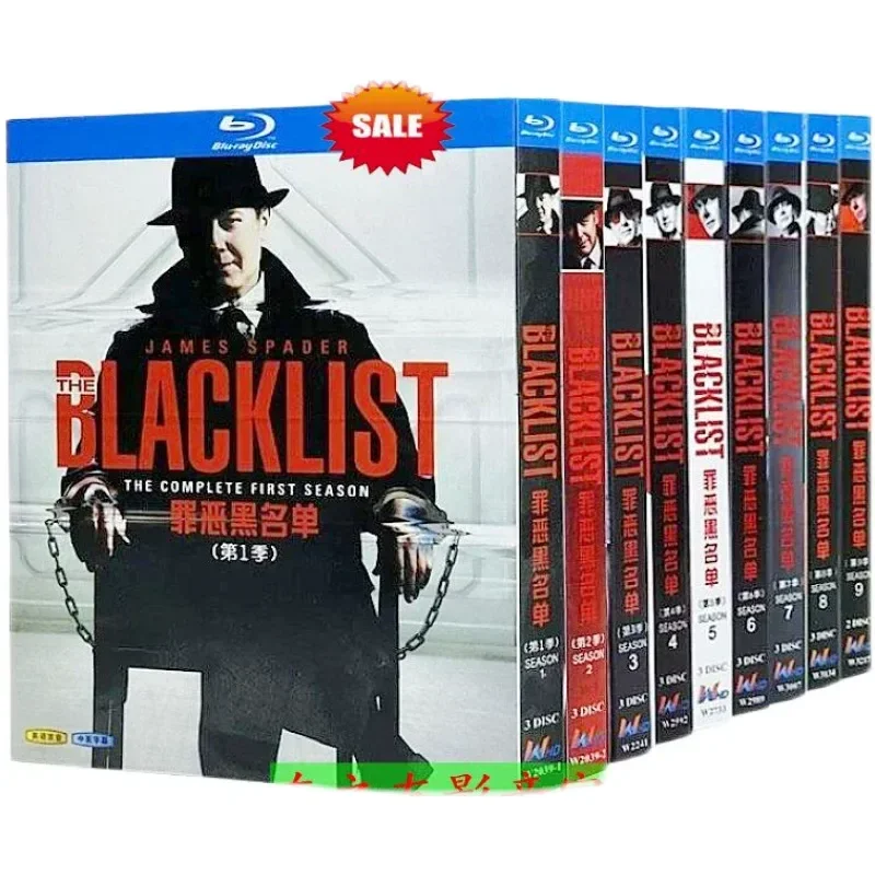 Blu ray High Definition American Drama The Blacklist Seasons 1 to 9 BD Disc Boxed Collection with 26 DVDs Chinese and English