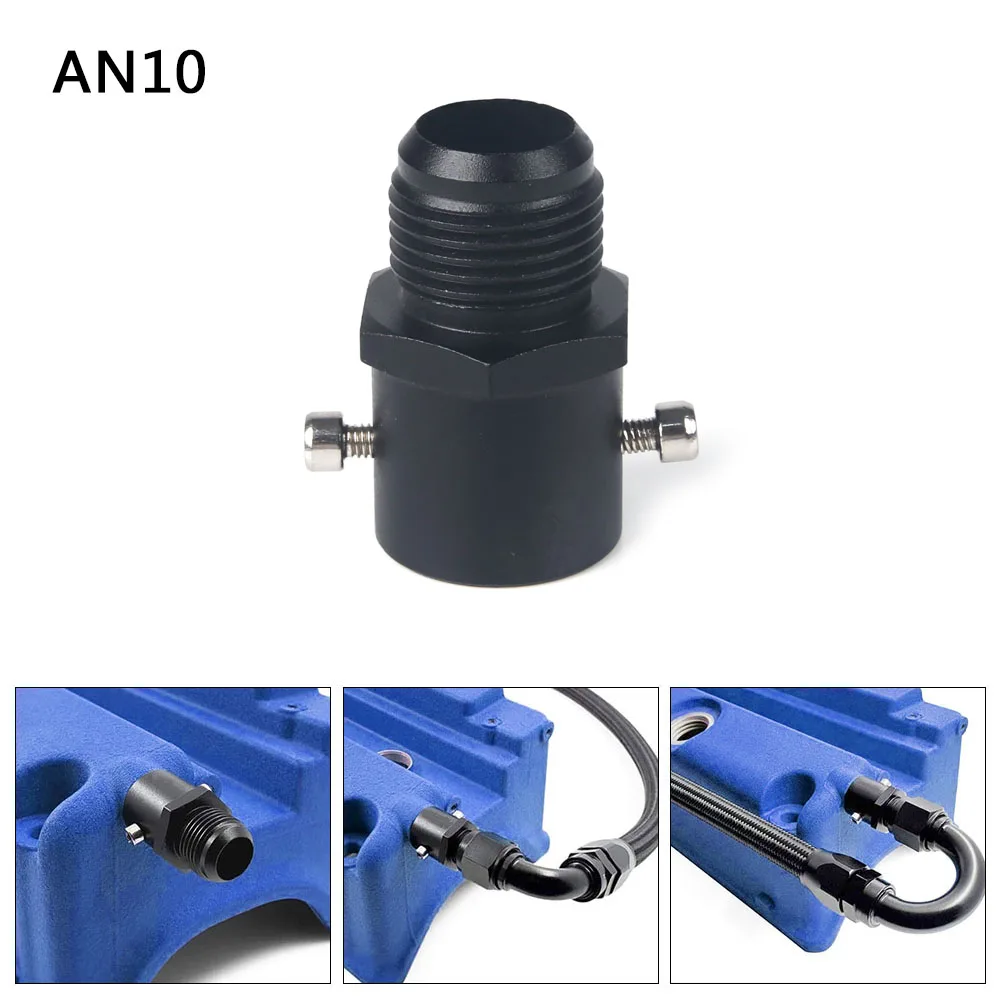 19.5mm AN10 Valve Cover Vent Outlet K-Swap Breather Fitting Adapter For Honda Civic Acura Rsx Tsx K20 Aluminium Oil Catch Can