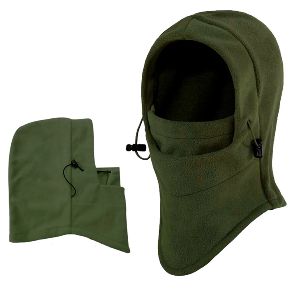 

Fleece Face Protection Cap Hat Balaclava Mask Neck Warmer Winter Outdoor Full Face Hats Sports Adjustable Elastic Buckle Warm