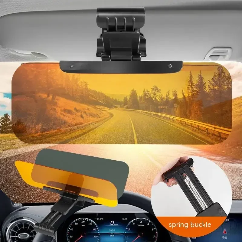 Car Sun Visor Goggle Night Vision Driving HD Anti Sunlight Dazzling Day Mirror UV Fold Flip Down Clear View Interior Mirrors