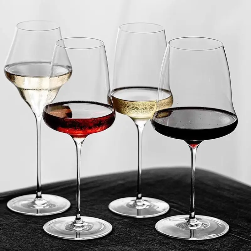 Ultradünnes Kristall-Weißweinglas, Champagner, süßes neues Handwerk, handgefertigt, keine Blase, perfekter makelloser Kelch