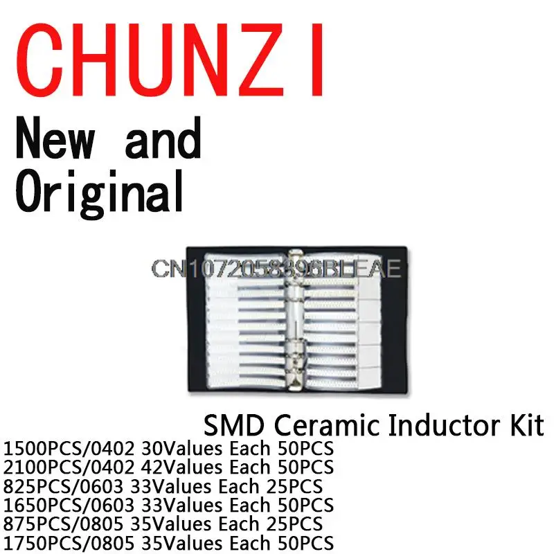 

0402 0603 0805 Wire Wound SMD Ceramic Inductor Kit ibuw 30/33/42/35Value Chip Inductance Sample Book SMT Assortment Sample Book