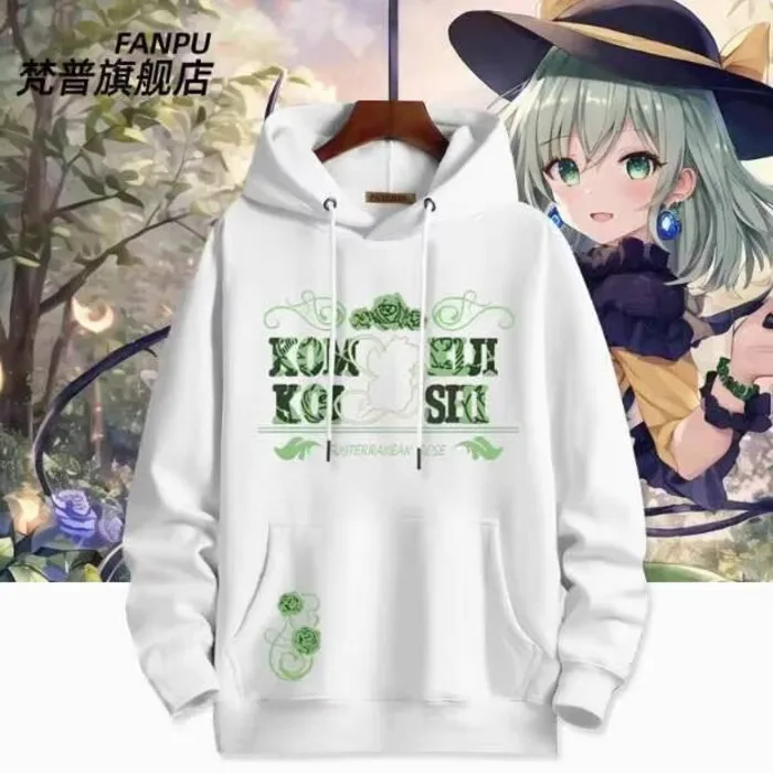 

Anime Touhou Project Komeiji Koishi Hooded Hoodie Cosplay Autumn Winter Men Women Coat Loose Jacket Tops anime