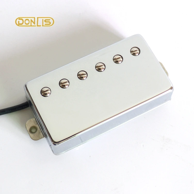 Donlis Vintage Alnico 5/2 Nickel Silver Baseplate humbucker lp guitar pickups With Chrome Gold Cover And 4 conductor wire