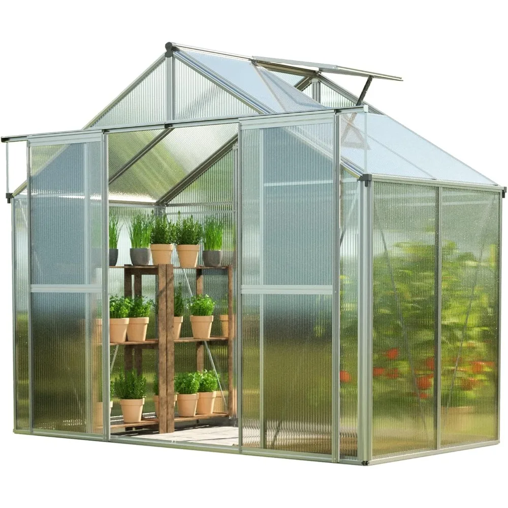 

Greenhouse Topas 2 Aluminum Frame 7.4 x 4.4 ft with Approx. 8 mm Polycarbonate Panels
