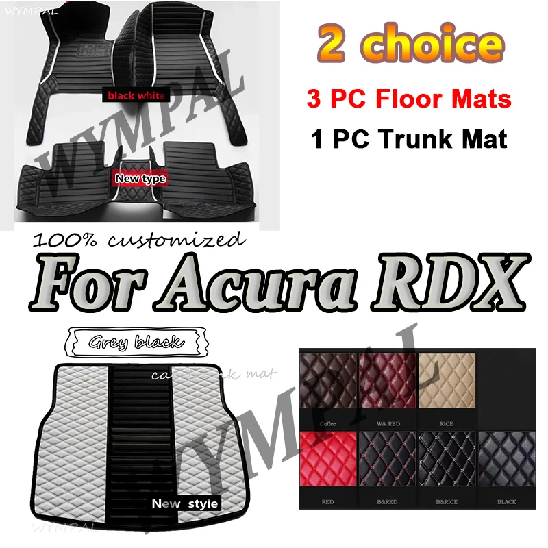 

Luxury Car Floor Mats For Acura RDX 2018 2017 2016 2015 2014 2013 2012 2011 2010 Auto Interior Accessories Waterproof Leather