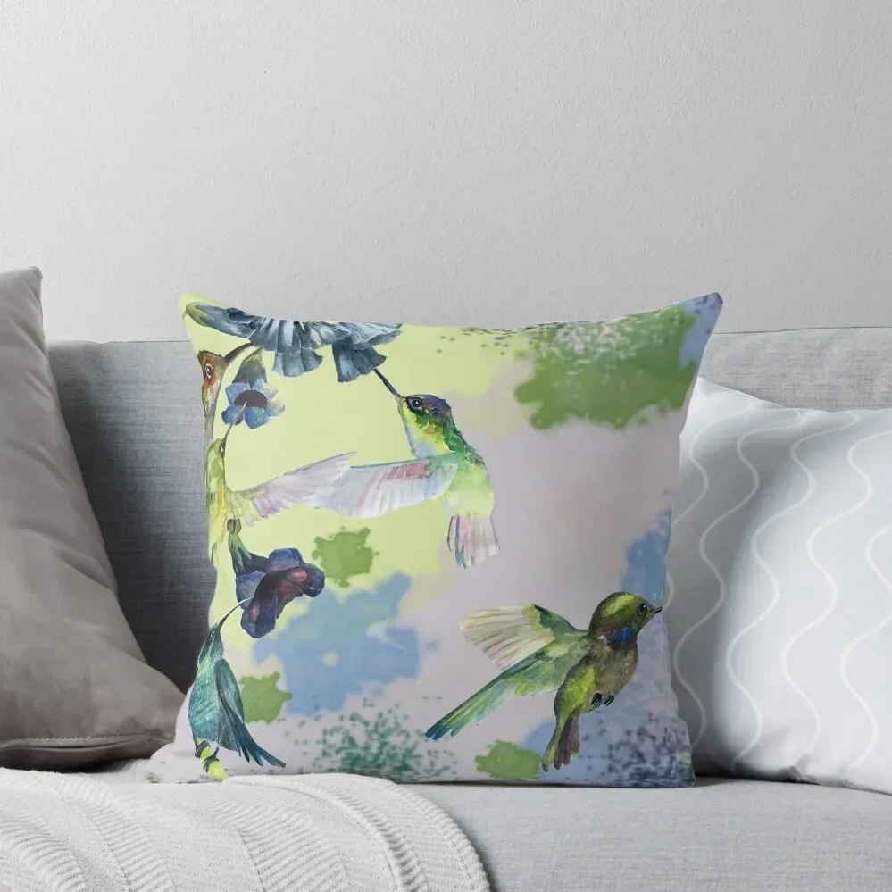 Hummingbirds Throw Pillow Christmas Pillow Pillows Aesthetic pillow