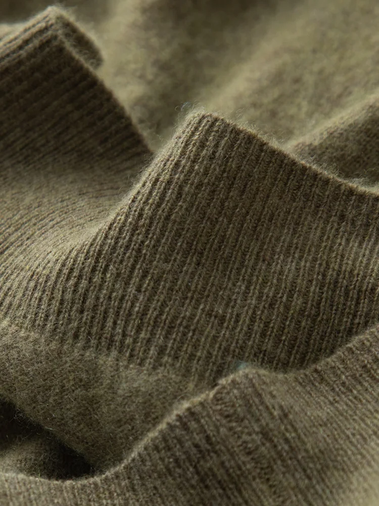 

Высококачественный свитер из 100% кашемира, весна-осень-зима, мужской джемпер с длинными рукавами, пуловеры с воротником-стойкой, однотонные теплые трикотажные топы