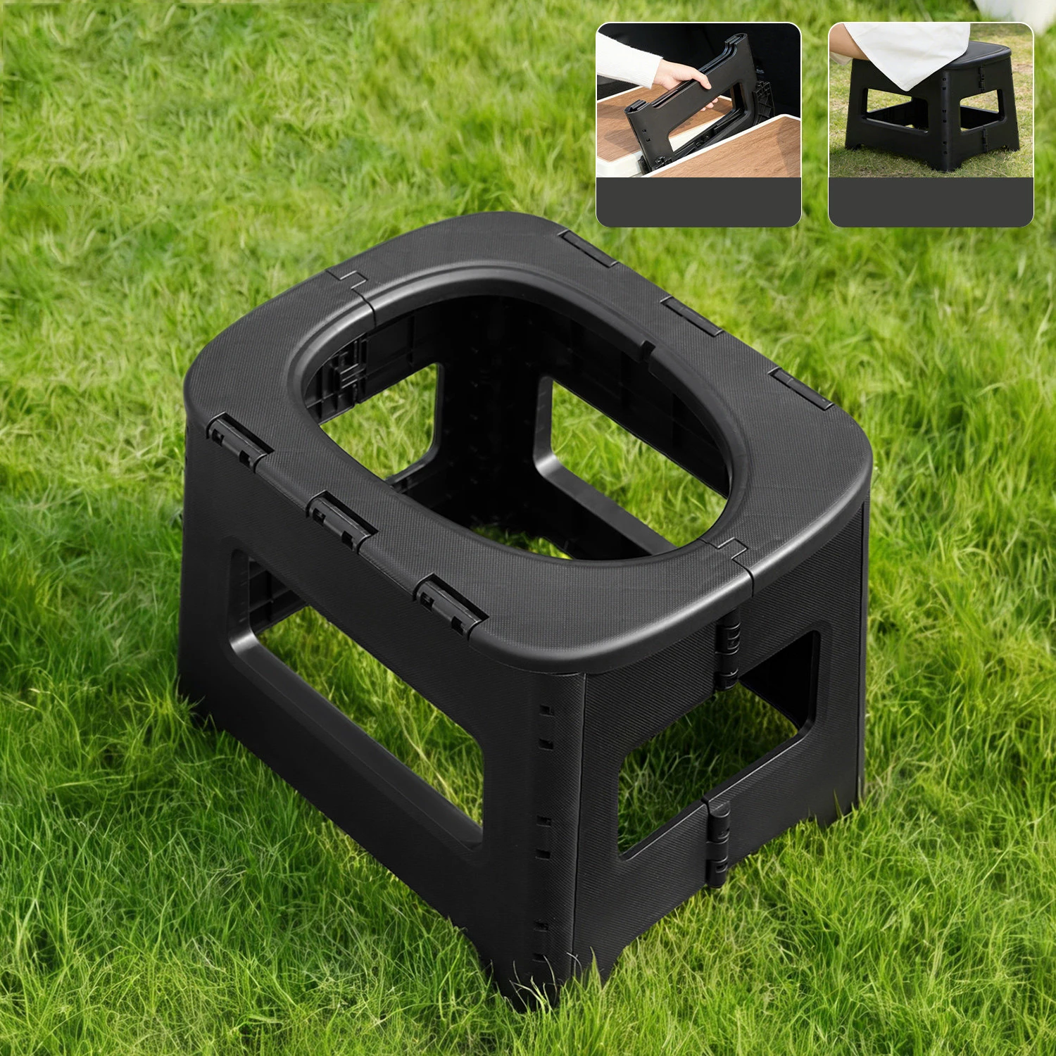 Stool Car Mounted Outdoor Toilet Portable Camping Emergency Anti-Odor Folding Toilet Seat Self-Driving Travel Emergency Toilet
