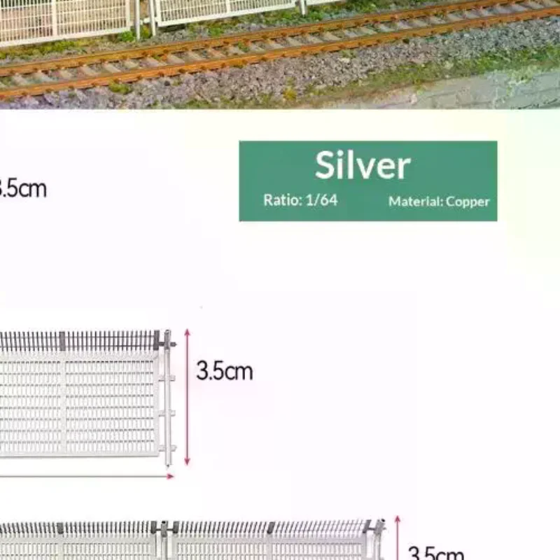 

1/64 Scale Miniature Fence Model DIY Safety Net Barrier for Train Layout Diorama Reliable Material for Model Railroad Scenes