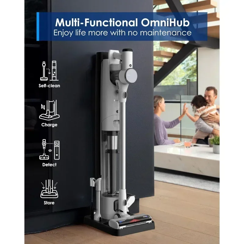 DD2TTinecoes Pure ONE Station เครื่องทําความสะอาดไร้สายพร้อมฐานฝุ่นอัตโนมัติ 3 ลิตร, เครื่องดูดฝุ่นแบบแท่งอัจฉริยะดูดอันทรงพลัง; น้ําหนักเบา