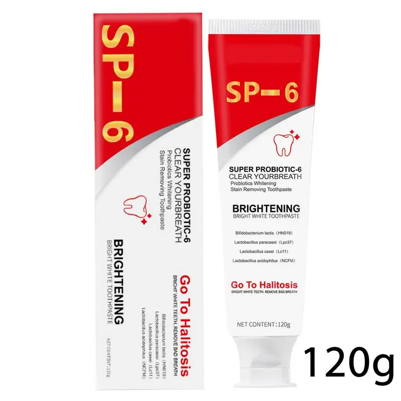معجون أسنان Sp 6 Ultra Whitening، Sp 6، Ultra Sp - 6، معجون أسنان بروبيوتيك لتفتيح الأسنان، معجون أسنان للعناية بالتنظيف العميق