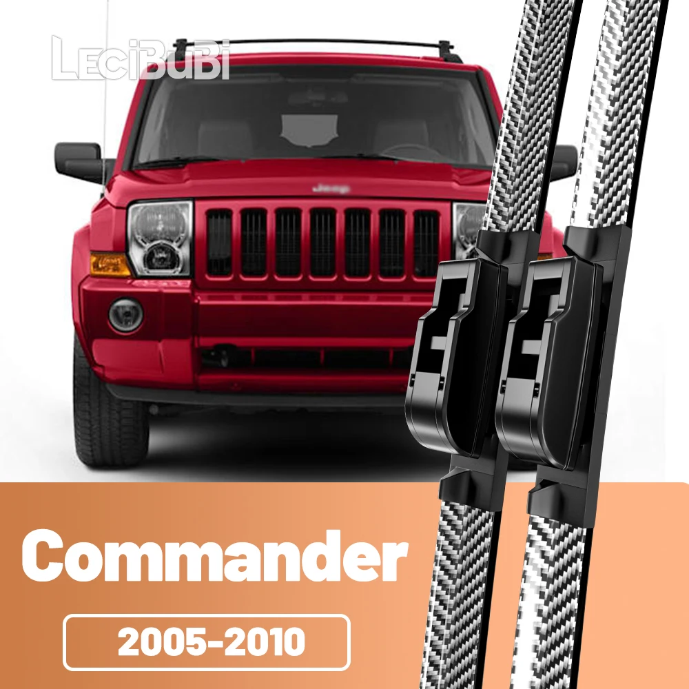 2 stücke Frontscheibe Scheibenwischerblätter Carbon Faser Scheibenwischer Für Jeep Commander 2005-2010 2006 2007 2008 2009