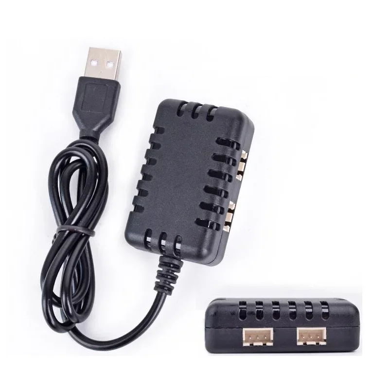 2 قطعة بطارية 7.4 فولت 600 مللي أمبير في الساعة وشاحن ميزان 2 في 1 مع منفذ XH-3P لقطع غيار الطائرات XK A280 A160 A300 RC