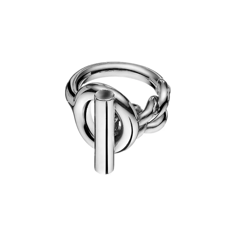 

Brass Geo Buckle Chained Rings Punk Style Designer Club Cocktail Party Gown Amazing Gift Trendy Boho Korean Japan