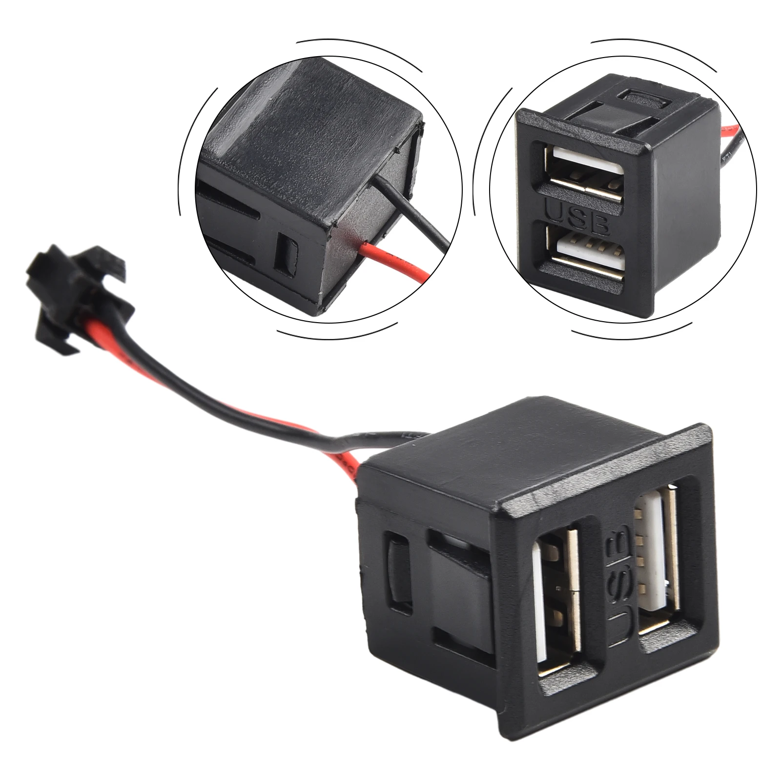 Conectores prácticos CONECTORES Conector CONECTOR 22,5*20 mm Cable negro Conveniente Incluye conector de enchufe Plástico perfecto