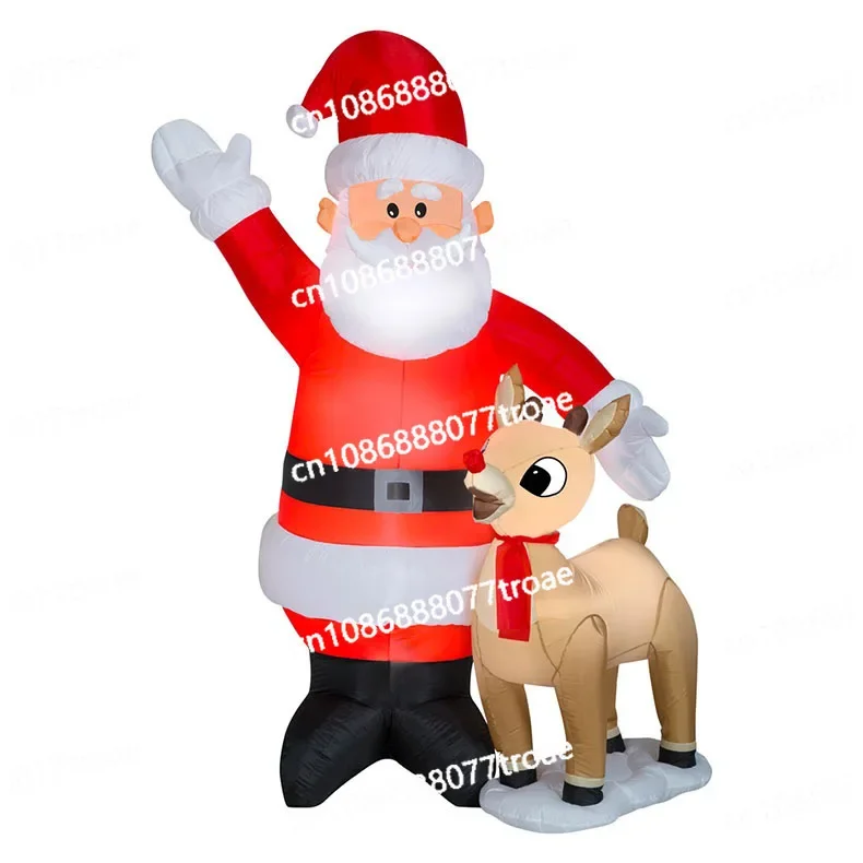 Cross-border special for Christmas inflatable Santa air mold, jewelry ornament inflatable air mold with lights