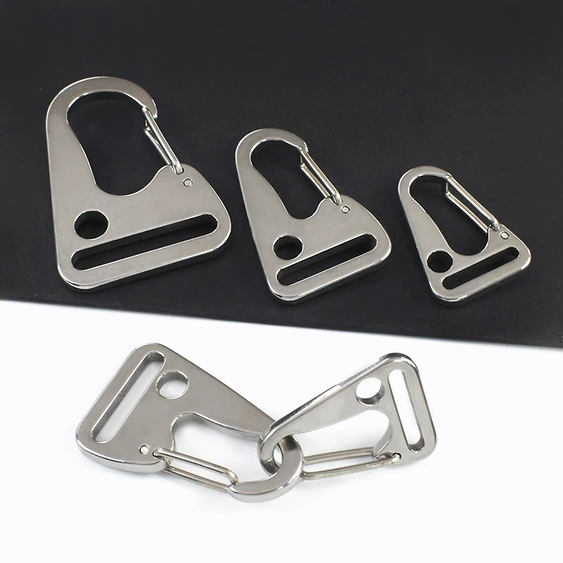 

2/4/5Pcs 20/25/35mm Stainless Steel Eagle Mouth Buckle Webbing Strap Carabiner Clip Bag Hook Buckles Outdoor Hanging Clasp Tool