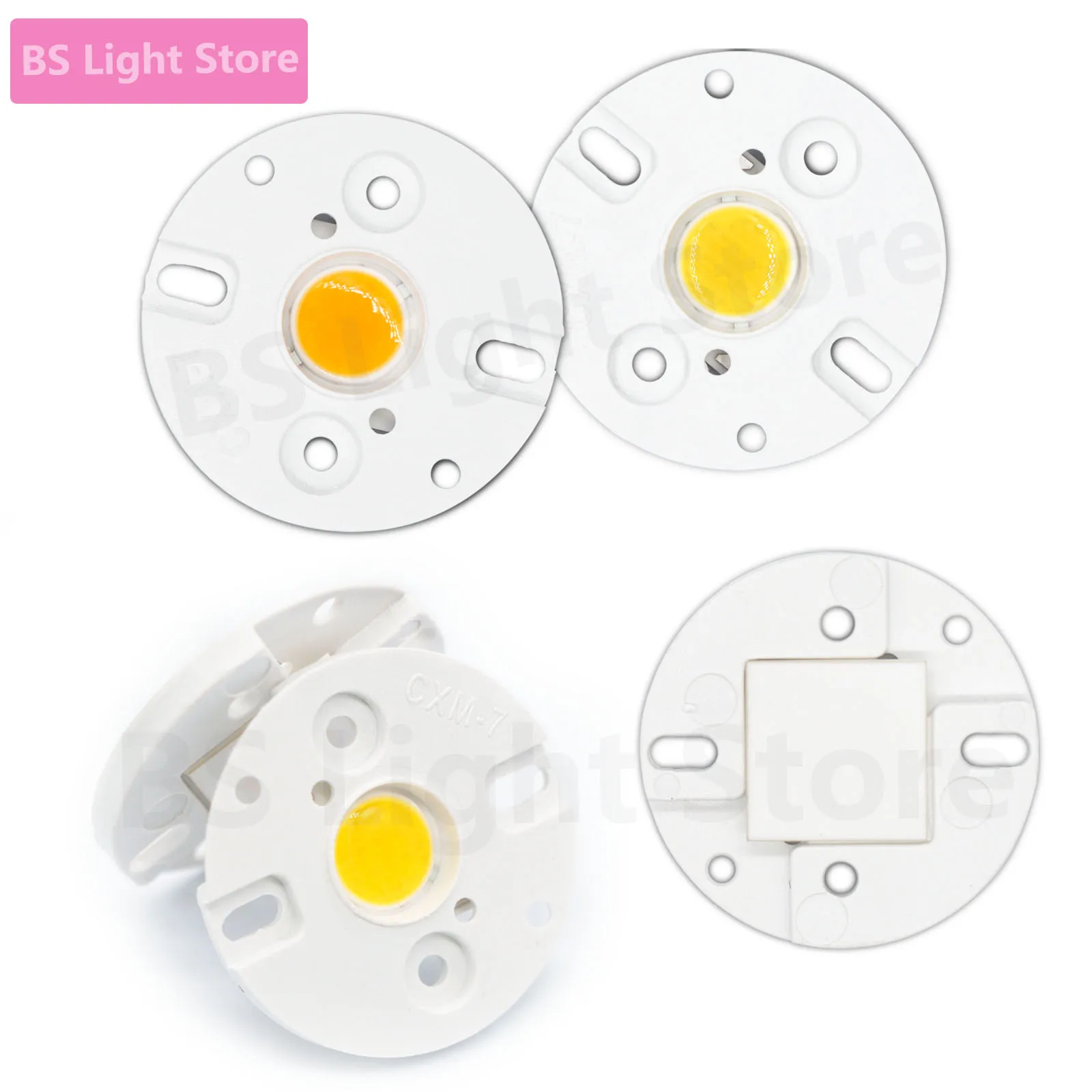 

10 Set DC3v LEDs Bead Warn White Cob fixed bracket chip plastic protective cover projection mirror beam For Spotlight Accessory