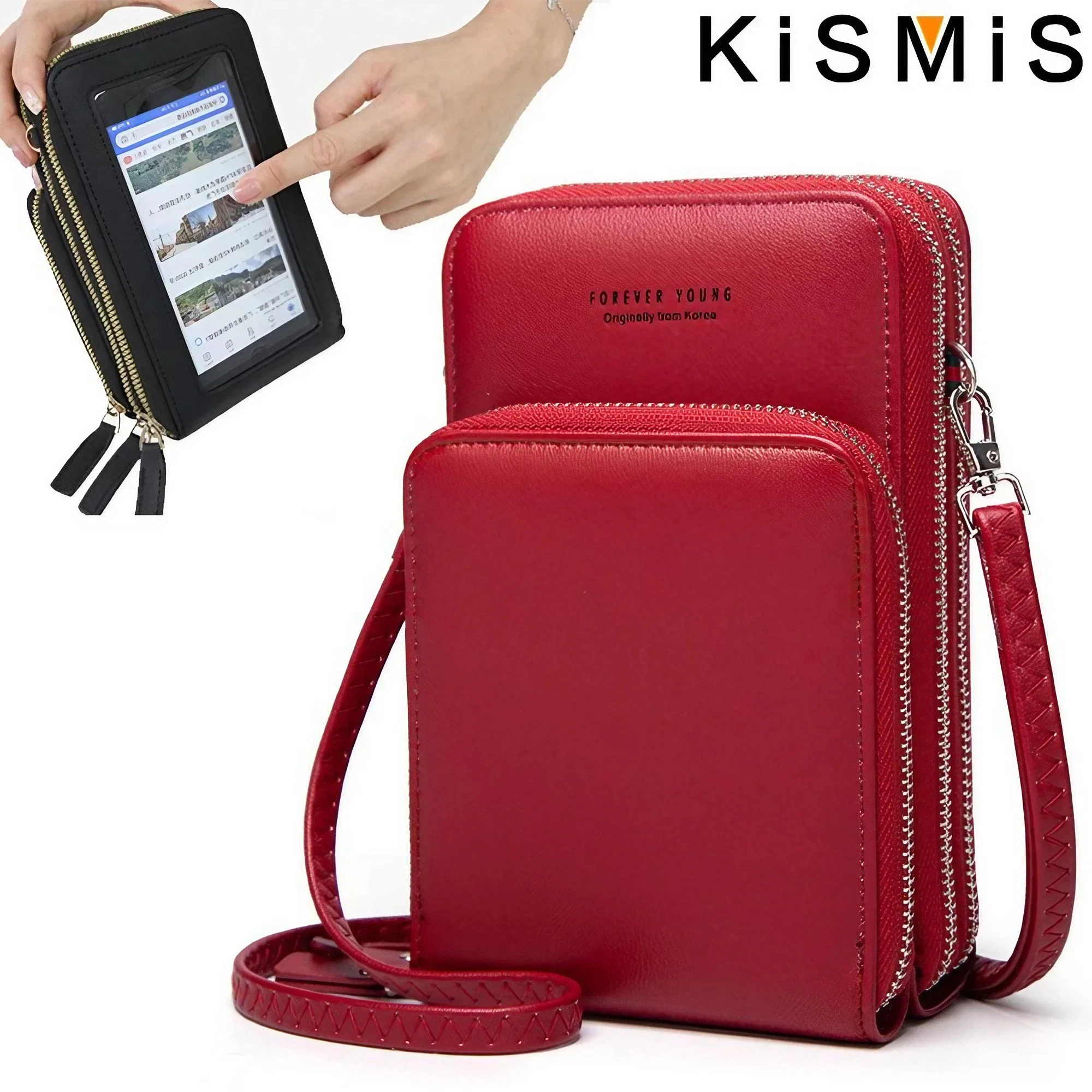 Cross body Handy Geldbörse Umhängetaschen Frauen multifunktion ale Touchscreen-Tasche RFID Blocking Card Brieftasche weibliche Umhängetasche – Detail 1