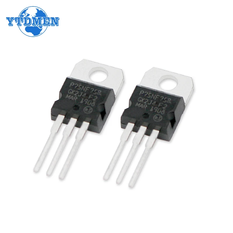 5PCS STP75NF75 P75NF75 Mosfet Transistor TO-220 Field Effect Transistors 75v 80A