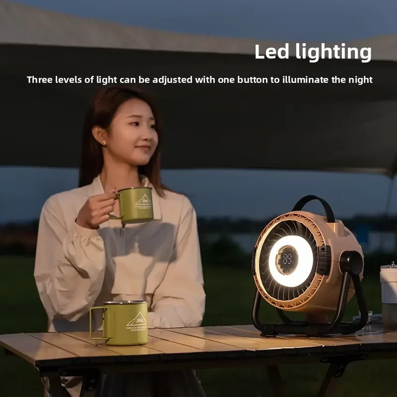 LED lighting for camping fan with power bank