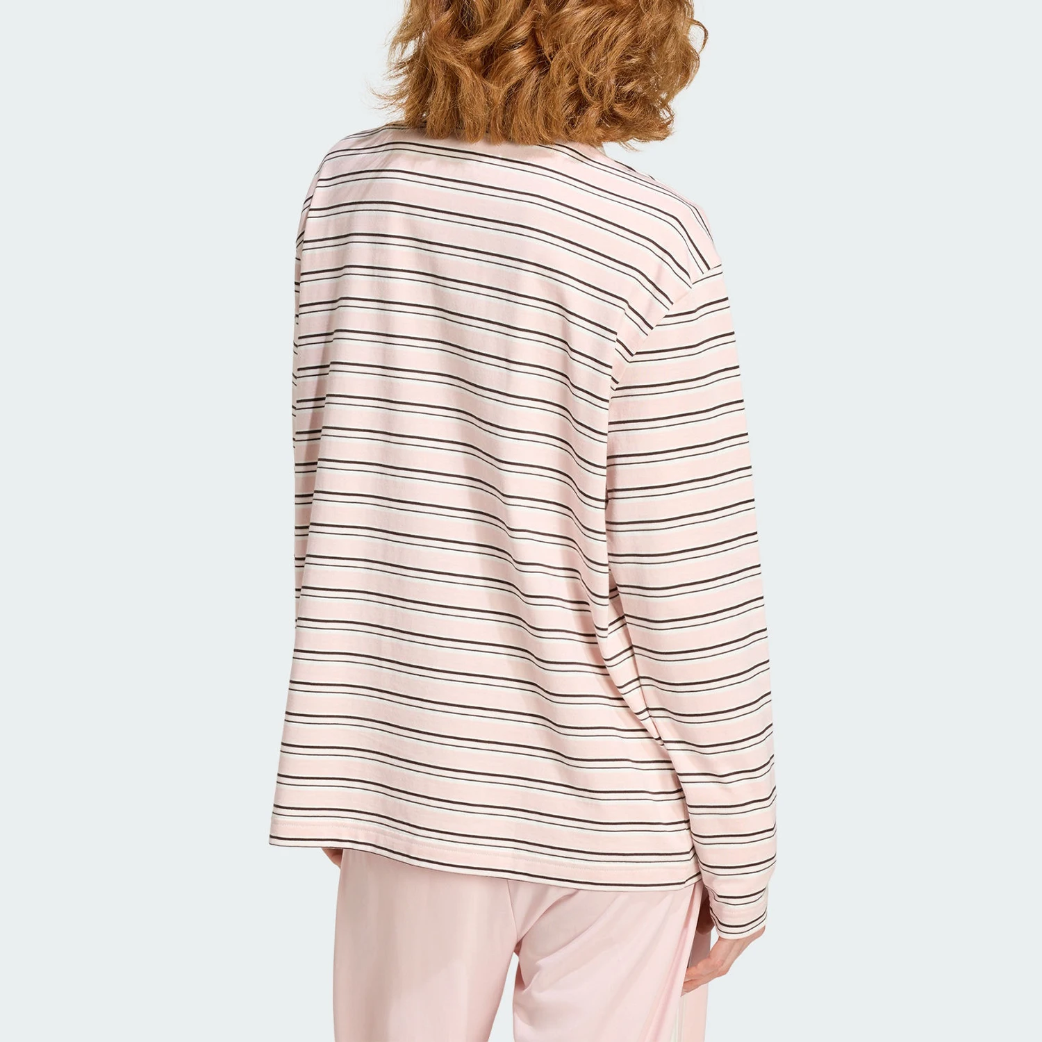 Adidas genuine clover women's trendy loose long sleeved polo shirt KU8351