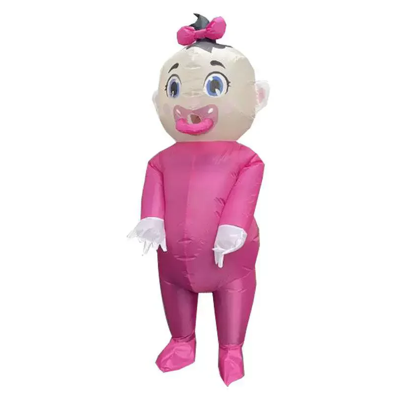 Cute Baby Pacifier Boy and Girl Inflatable Mascot Costume Cartoon Cosplay Fancy Dress Doll Clothe for Halloween Party Wedding Pr