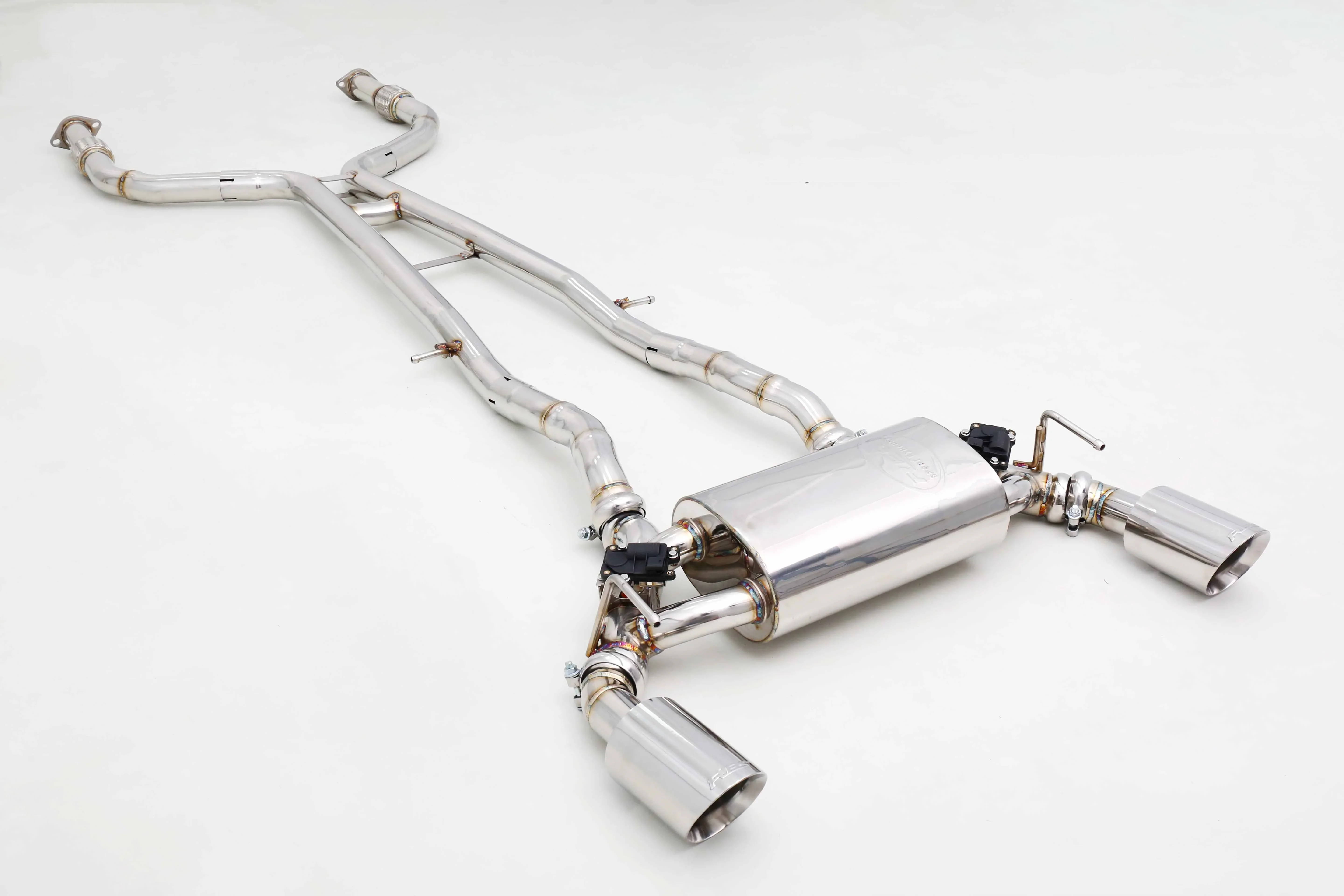 Custom 304 Stainless Steel/Titanium Valved Exhaust System Designed Specifically for 400Z 3.0T Vehicle Exhaust Pipes