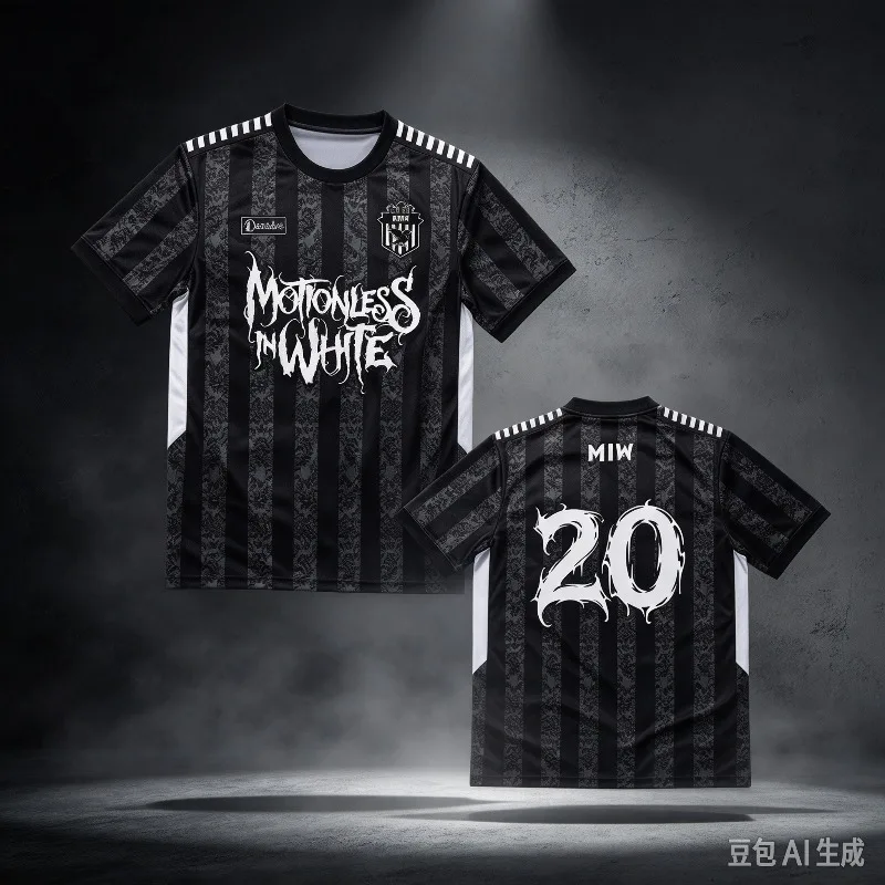 2026 Motionless O-neck Loose Short Sleeve, Breathable Mesh Sport Tee, Rock Band Graphic Soccer T-shirt for Men Women Fans