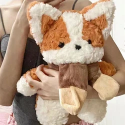 Cute Scarf Pet Corgi Plush Doll Animal Husky Black Dalmatian Doll Cloth Sleeping Super Cute Dog Pillow Girl Sleeping Companion