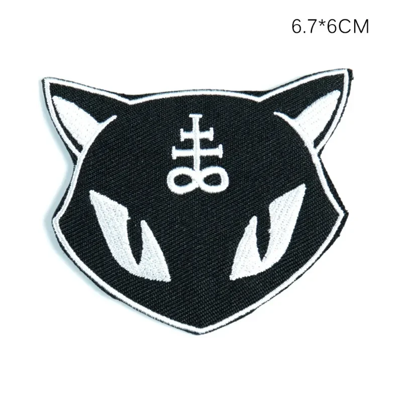 Evil Pentagram Cat Elf Cat Dog Bear Cloth Sticker, Clothing Adhesive Accessories Embroidery Factory Direct Sales Appliques
