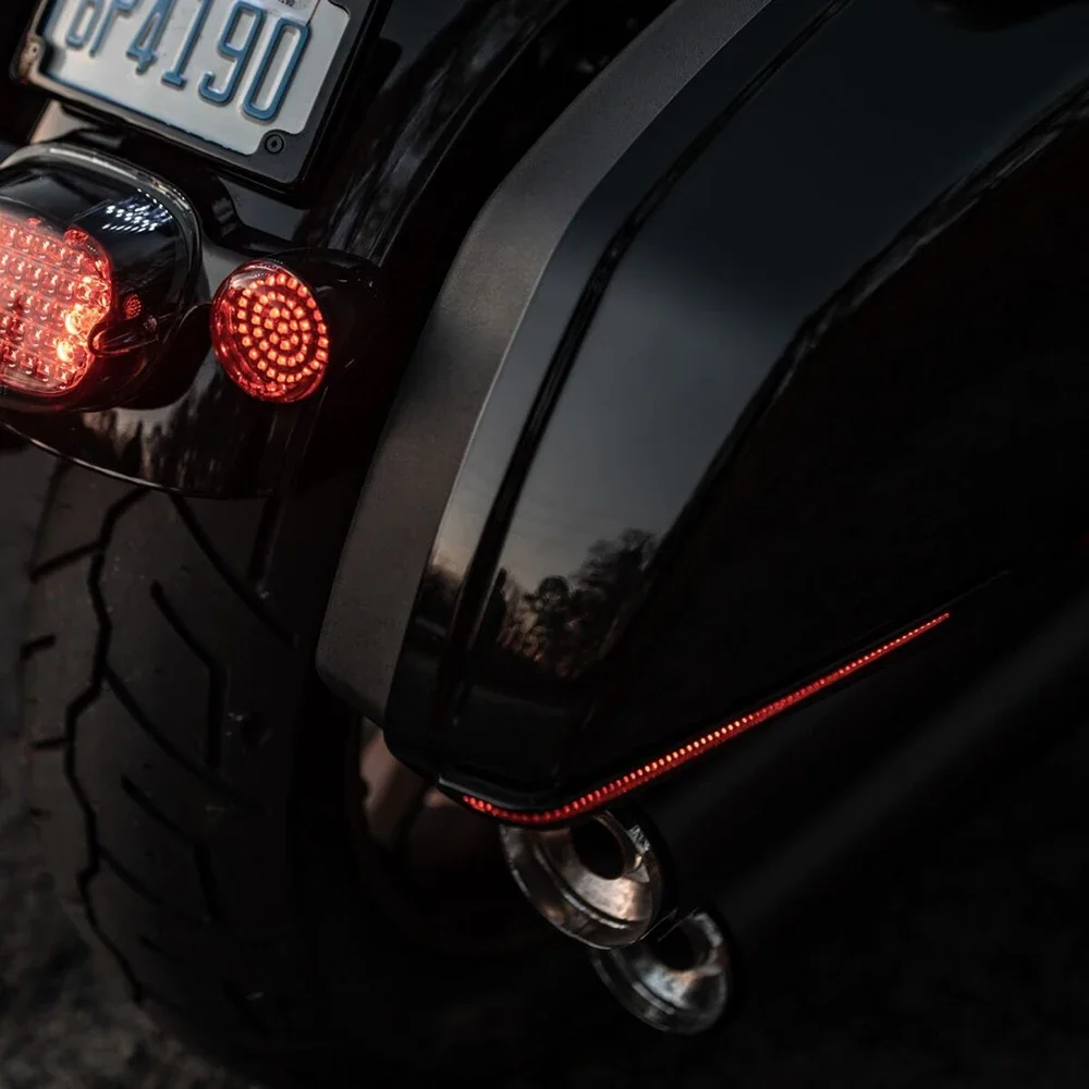 LED Indicator Run Turn Brake Lights Red Tracer Rear Saddlebag FOR Harley SOFTAIL LOW RIDER ST FXLRST El Diablo FXRST SPORT GLIDE