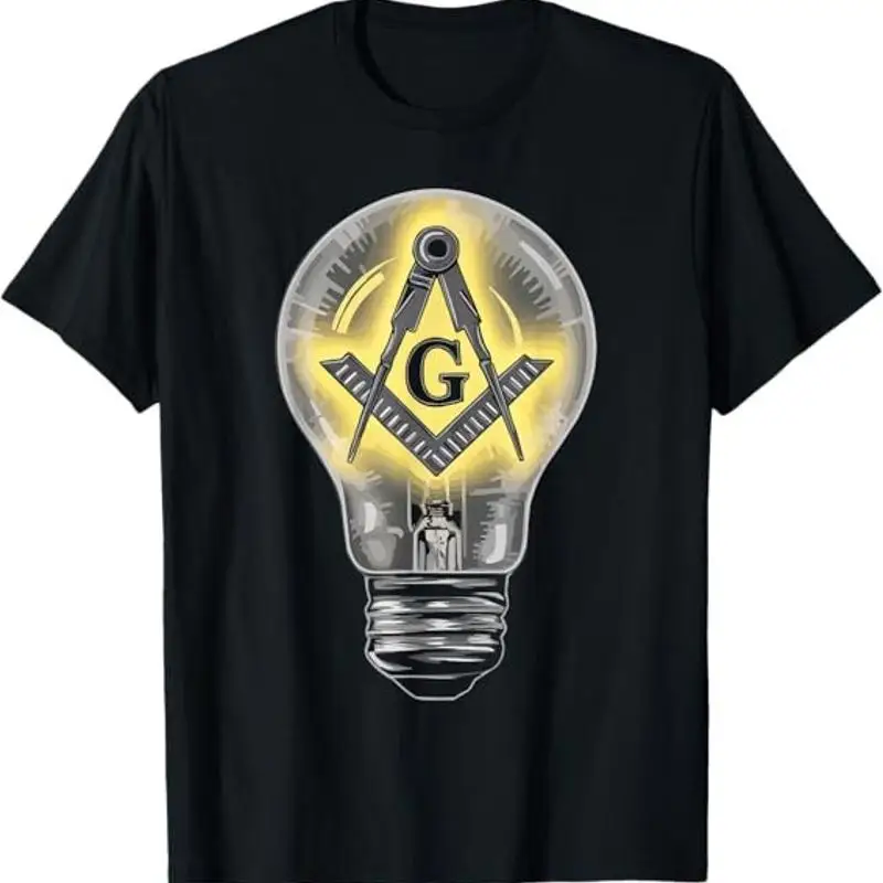 NEW! Freemason Masonic Fraternal Freemasonry Square Compass Tee T-Shirt S-5XL