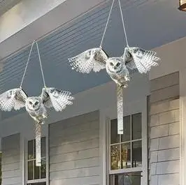 Bird Scarer Reflective Double-Sided Garden Bird Repeller Artifact Reflective Owl For Woodpecker With Sound bird repellent