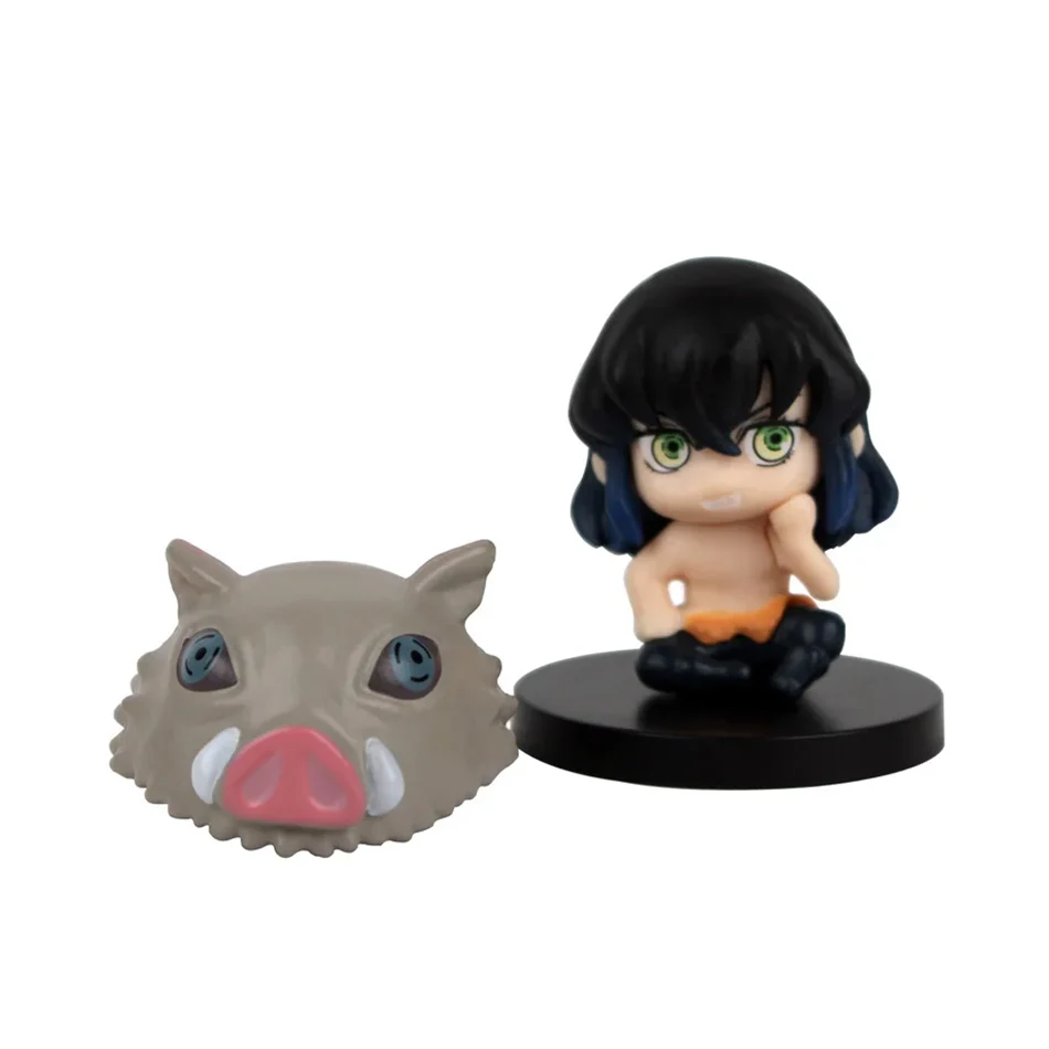 4-15 pçs anime demon slayer kimetsu no yaiba figura kamado tanjirou figura de ação agatsuma zenitsu nezuko guerreiro pvc modelo brinquedos