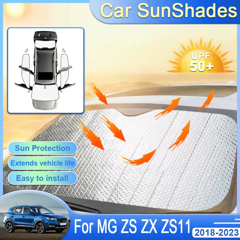 

Car Sun Visor Cover for MG ZS ZX ZST VS ZS11 MK1 2018 2019 2020 2021 2022 2023 Retractable UV Protection Silver Reflector Shade