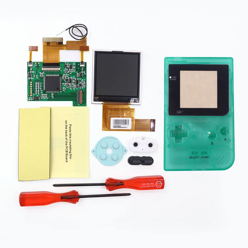 Kits de pantalla LCD para Gameboy, retroiluminación de pantalla de bolsillo con cable de cinta para consola Nintendo GBP, pantalla LCD para Gamepad