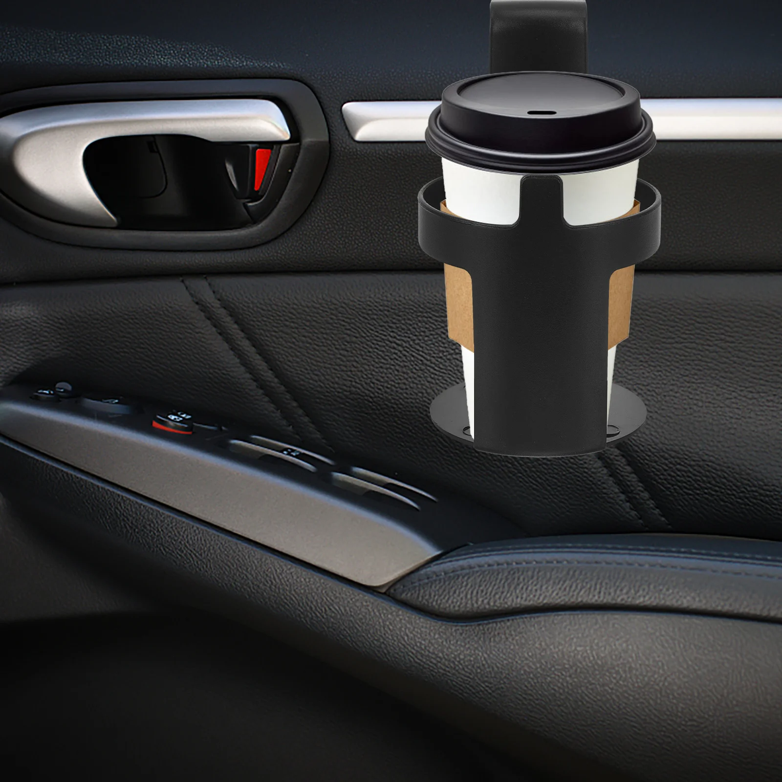 

Portable Car Cup Holder Hanging Design Rotating Base Stable Drink Holder Vehicle Beverage Rack for Doors Windows Seats