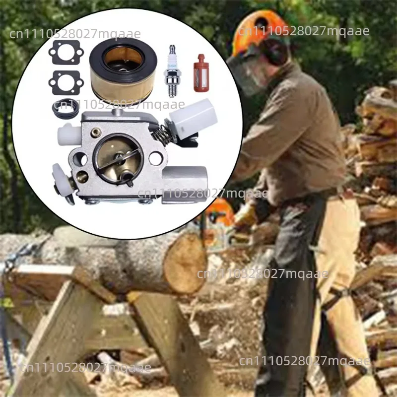 For MS251 MS251C Carburetor Air Fuel Filter Spark Plug Paper Pad YouTube Chainsaw Accessories