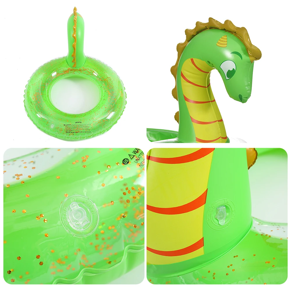 New Adult Kids Inflatable Dinosaur Cute Animal Summer Rubber Swimming Ring Swimming Pool Float Game Beach Accessories Water Toys