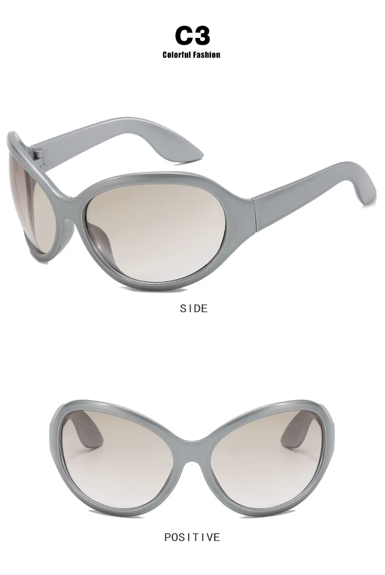 DOHOHDO UV400 Modische unregelmäßige runde Sonnenbrille für Damen und Herren, Vintage-Designer-Sonnenbrille für Damen, trendige Damen-Sonnenbrille – Detail 11