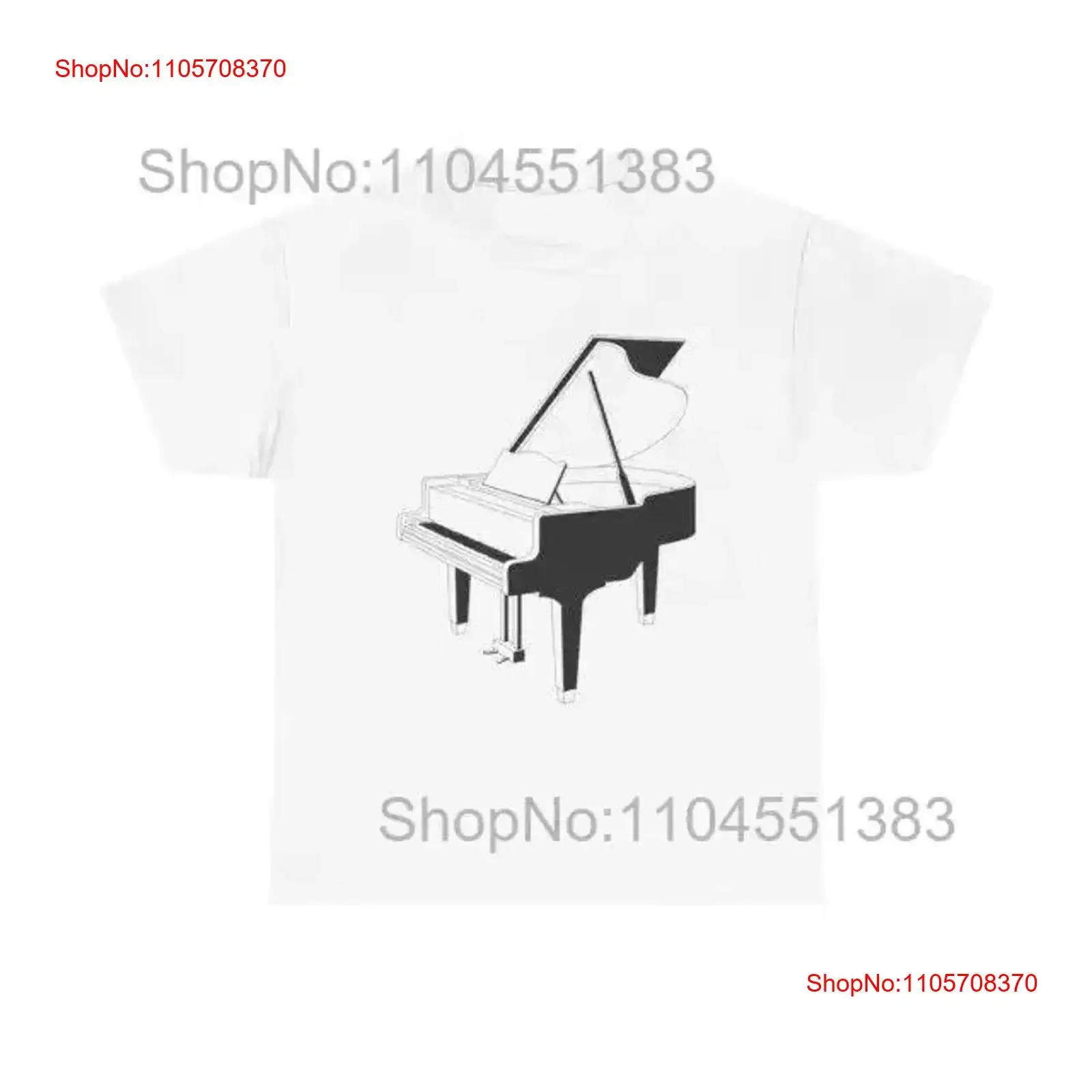 Grand Piano T Shirt music classical pianist composer musician lover vintage Washed streetwear Breathable homme fashion