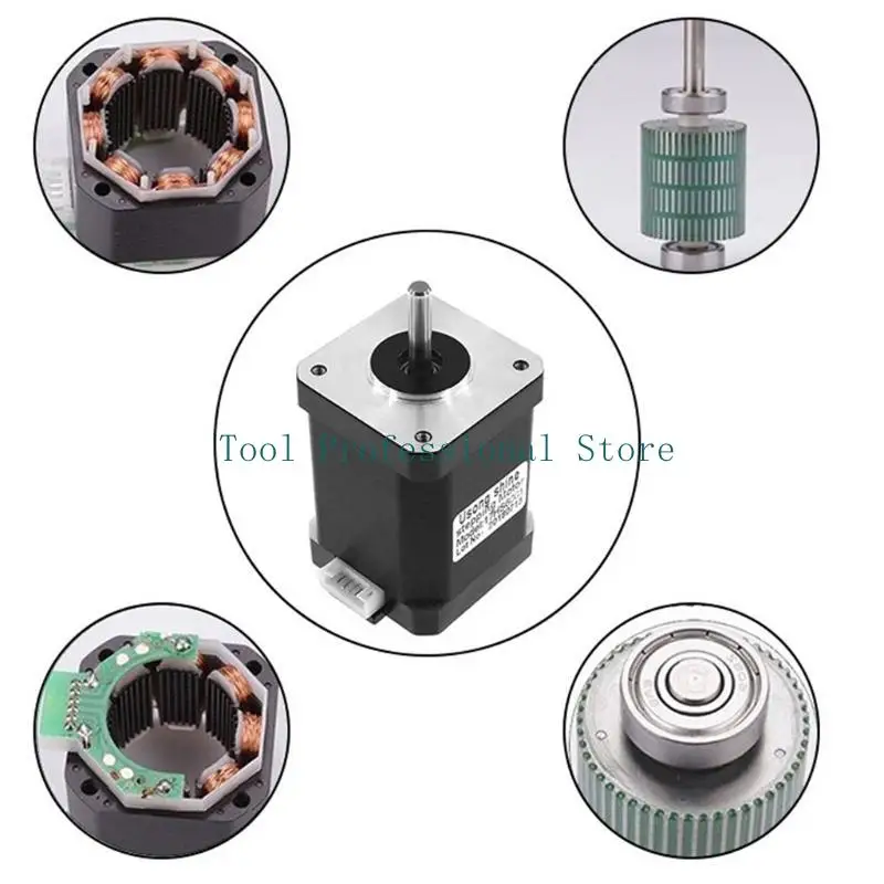 

57QF Nema 17 Stepper Motor 2 Phase 3D Printer Engraving Machine Motors Controller with Cable Stable Structure
