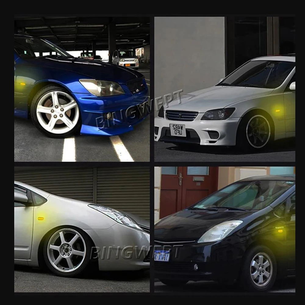 Car Dynamic LED Side Marker Light Tuan Signal Lamp For Toyota Altezza Wish Land Cruiser 200 Prado 120 WiLL Cypha VS Prius 2 RAV4