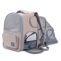 Cat Carrier Outdoor Portable Breathable Pet Bag Shoulder Backpack Handheld Pet Bag Expandable Pet Backpack Cat Backpack